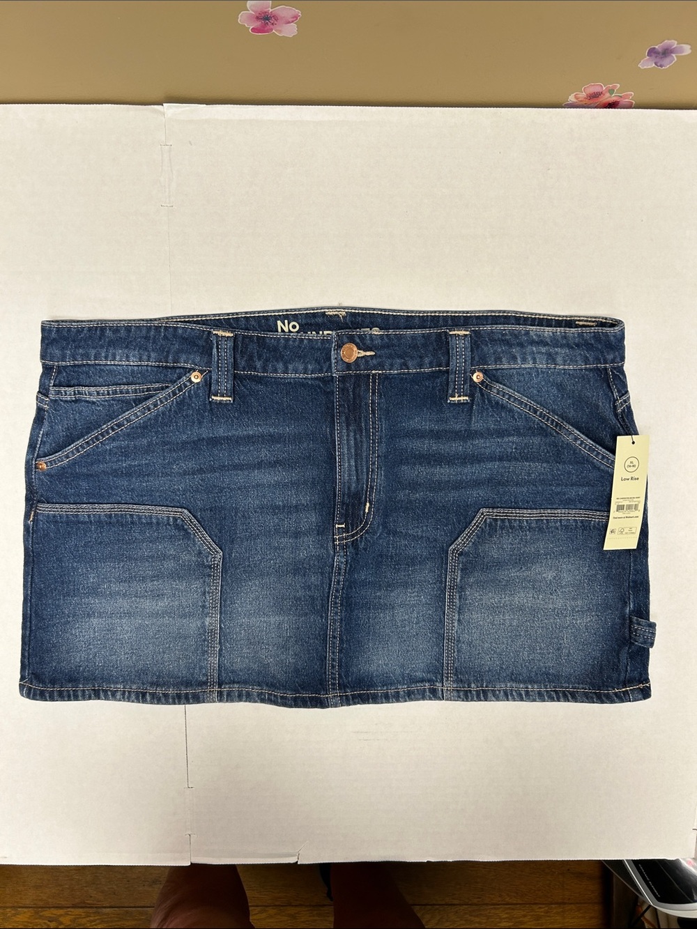 No Boundaries Dark Blue Denim Woman’s Jean Skirt-XL 16-18-NWT
